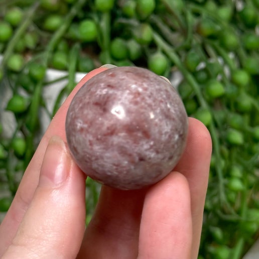 Strawberry Calcite Sphere (B907)