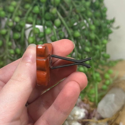 Red Jasper Butterfly Air Con Vent Clip