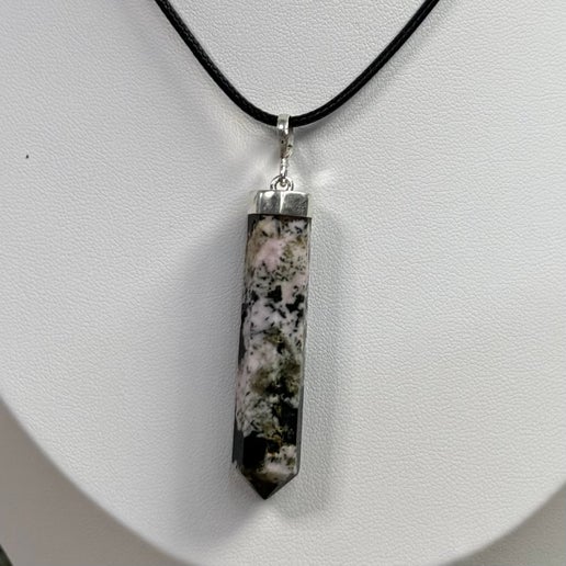 Snowflake Obsidian Necklace (J206)