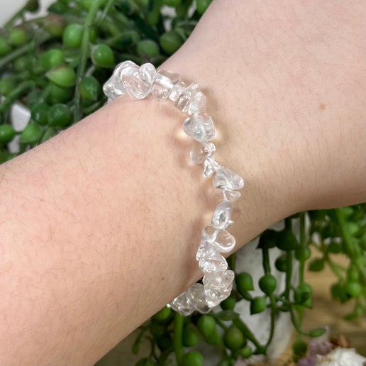 Clear Quartz Chip Bracelet