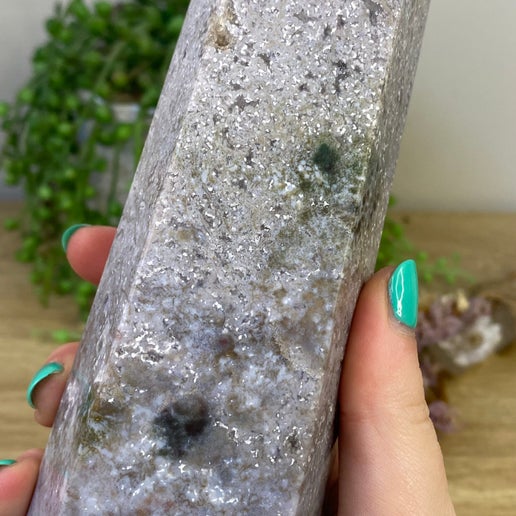 Purple Moss Agate Tower (A920)