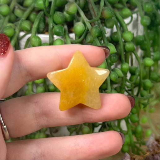 Yellow Jade Star Air Vent Car Clip