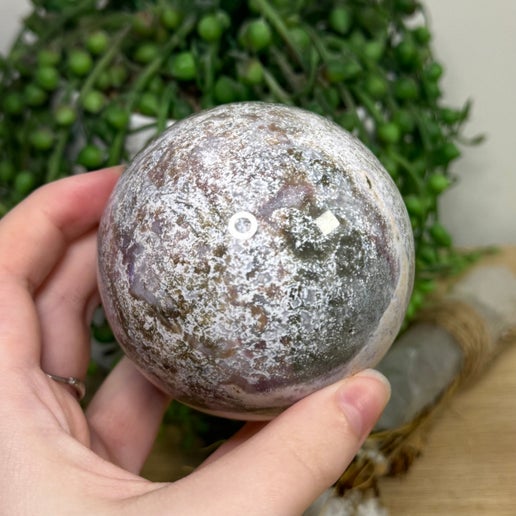 Colourful Moss Agate Sphere (H746)