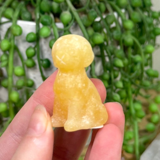 Yellow Calcite Dog (E13)