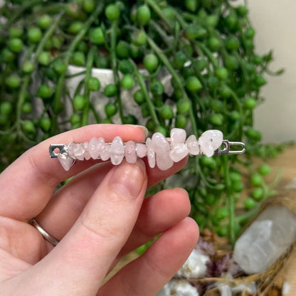 Rose Quartz Hair Clip