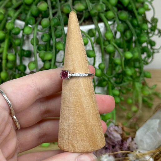 Watermelon Tourmaline S925 Ring (K513)