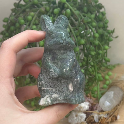 Moss Agate Bunny (J901)