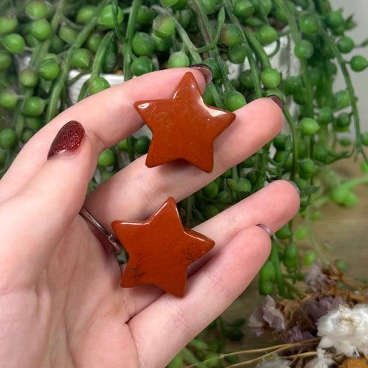 Red Jasper Star Air Vent Car Clip