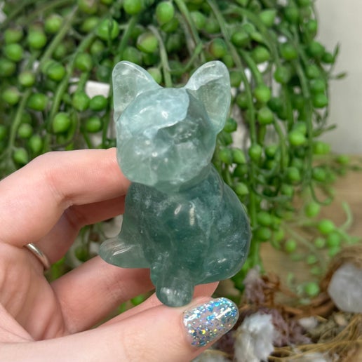 Green Fluorite French Bulldog (K998)