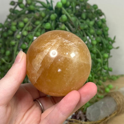 Honey Calcite Sphere (K531)