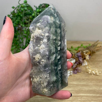 Feather Fluorite Slab Tower (B588)