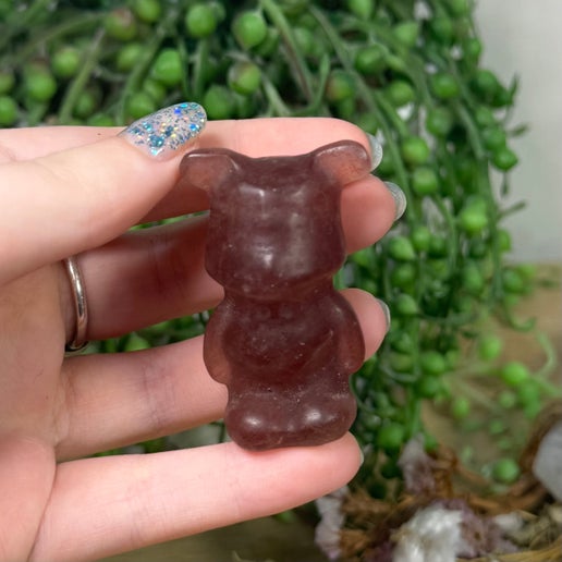 Strawberry Quartz Bear (K423)