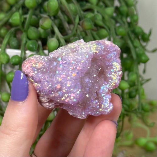 Purple Aura Quartz Geode (K897)