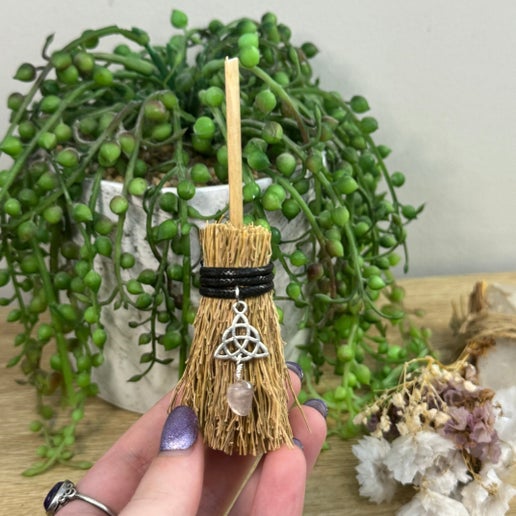 Rose Quartz Chip Brooms