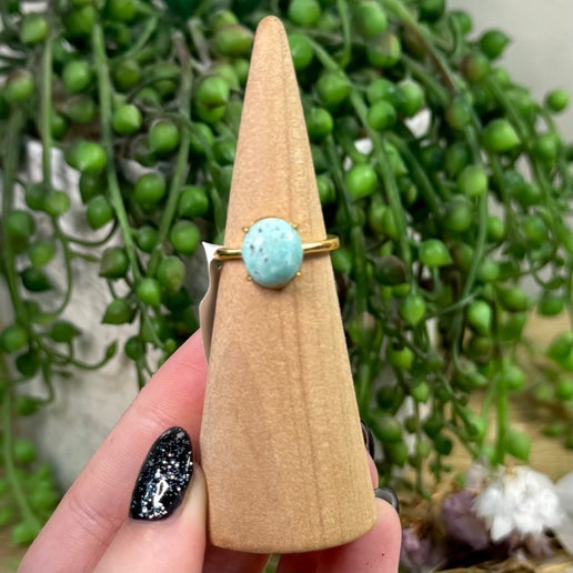 Turquoise Gold Plated Ring (J715)