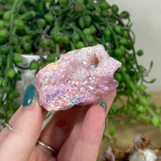 Pink Aura Quartz Cluster (K465)