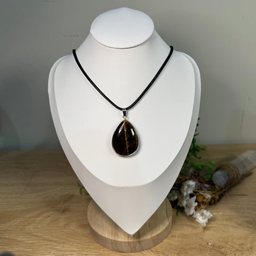 Tiger Eye Necklace (I328)