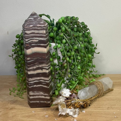 Purple Zebra Jasper Tower (D87)