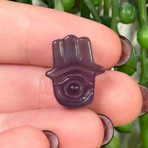 Fluorite Mini Hamsa Hand