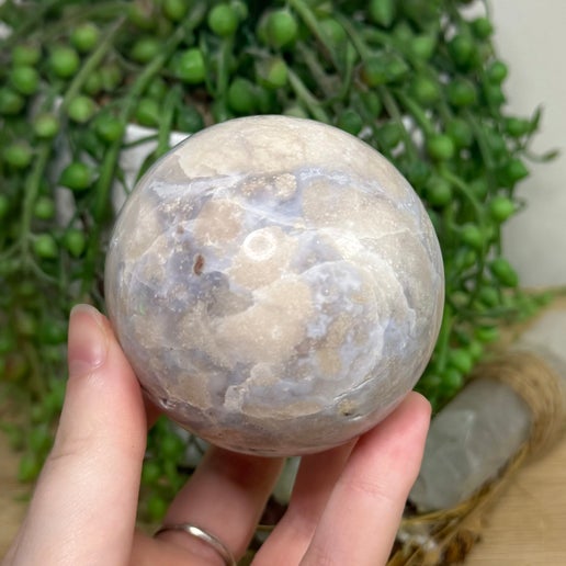 Blue Flower Agate Sphere (H256)