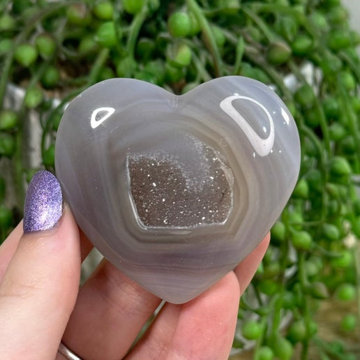 Druzy Agate Heart (D391)