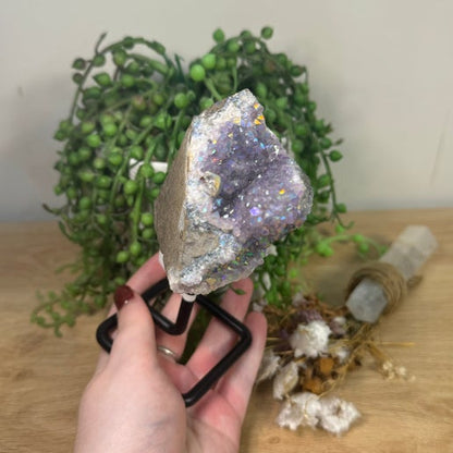 Aura Amethyst Cave On Stand (K597)