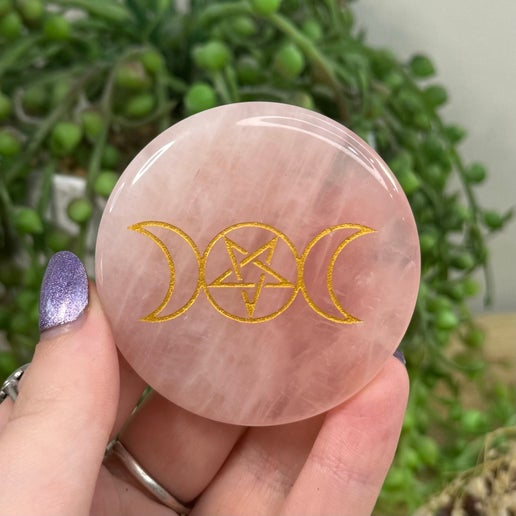 Rose Quartz Disc (E787) (G22)