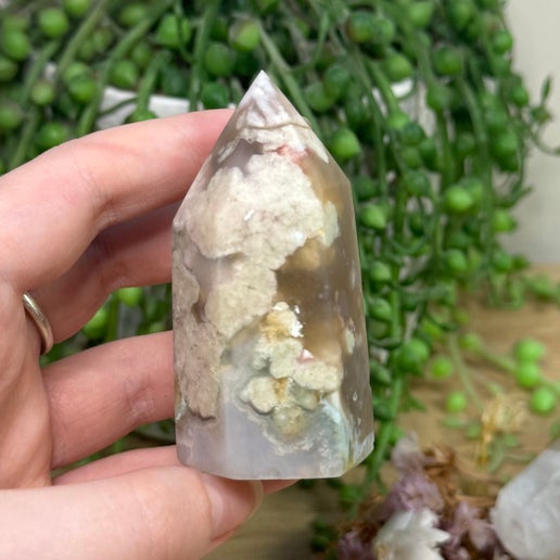 Green Flower Agate Point (C612)