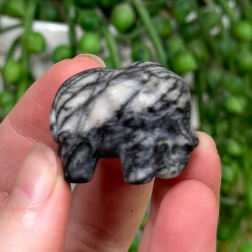 Spider Web Jasper Elephant (J358)