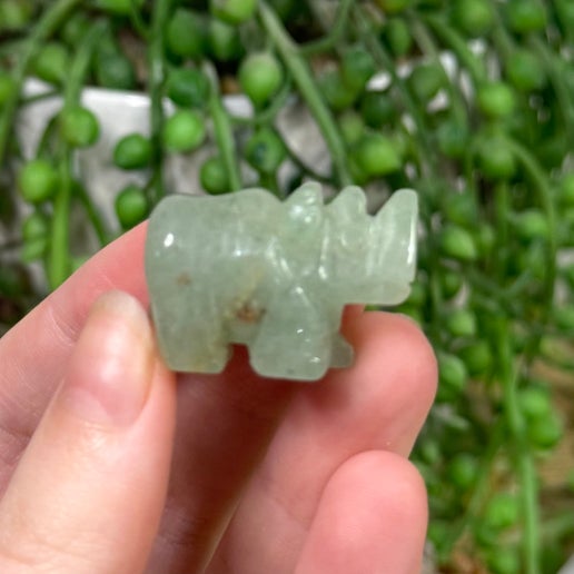 Green Aventurine Rhino