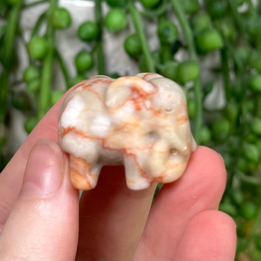 Red Vein Jasper Elephant (J364)