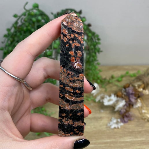 Golden Snowflake Obsidian Point (B248)