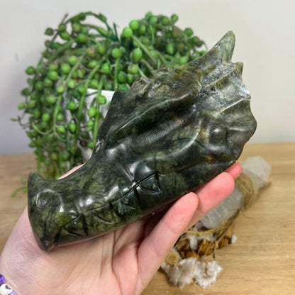 Green Jade Dragon Head (G435)