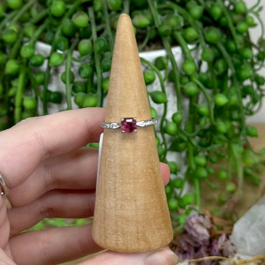 Watermelon Tourmaline S925 Ring (K513)