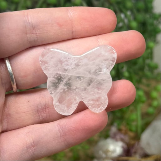 Clear Quartz Butterfly Air Con Vent Clip