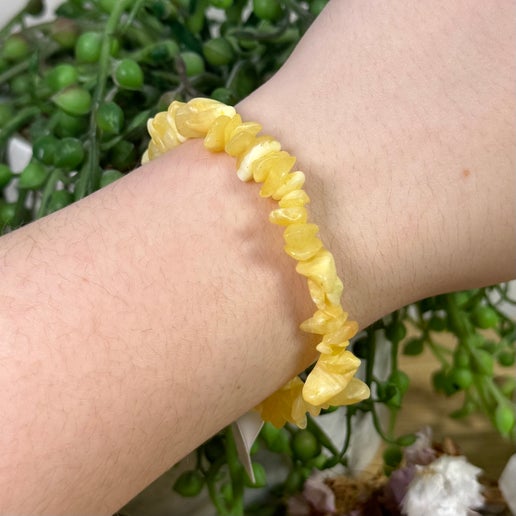 Yellow Calcite Chip Bracelet