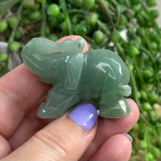 Green Aventurine Elephant (I510)