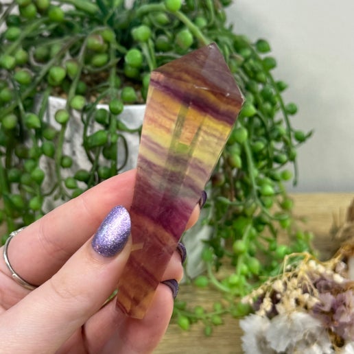 Rainbow Fluorite Wand (E456)