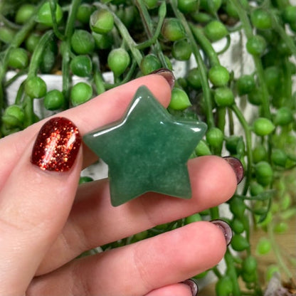 Green Aventurine Star Air Vent Car Clip