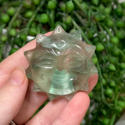 Green Fluorite Sun Face (L438)