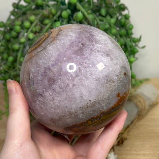 Amethyst / agate sphere (J777)