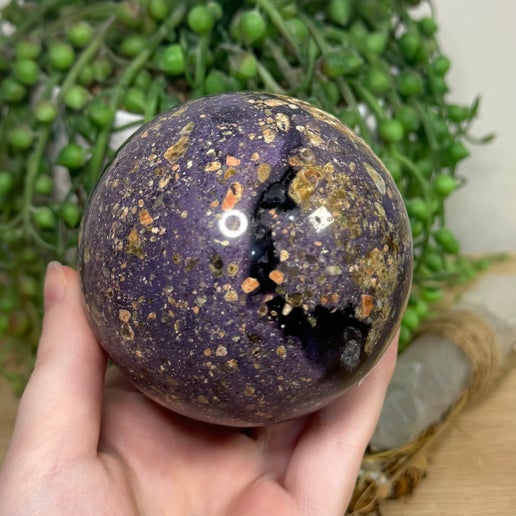 Purple Fluorite Root Sphere (K566)