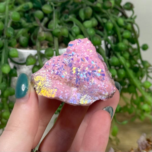 Pink Aura Quartz Cluster (K459)