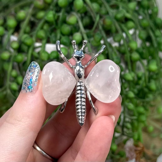 Rose Quartz Dragonfly (I208)