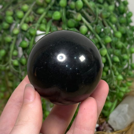 Black Tourmaline Sphere (H644)