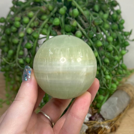 Ice Caribbean Calcite Sphere (J295)