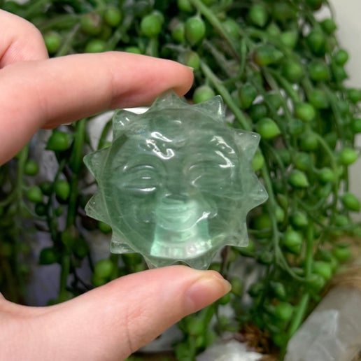 Green Fluorite Sun Face (L438)