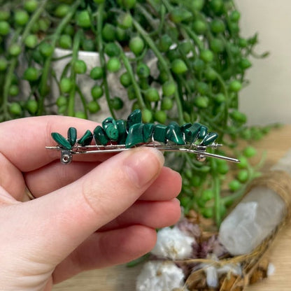 Malachite Hair Clip