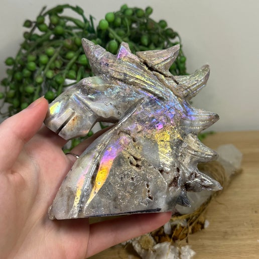 Aura Sphalerite Unicorn Head (H946)