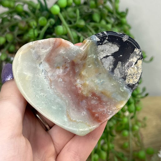 Caribbean Calcite Heart Bowl (C462)